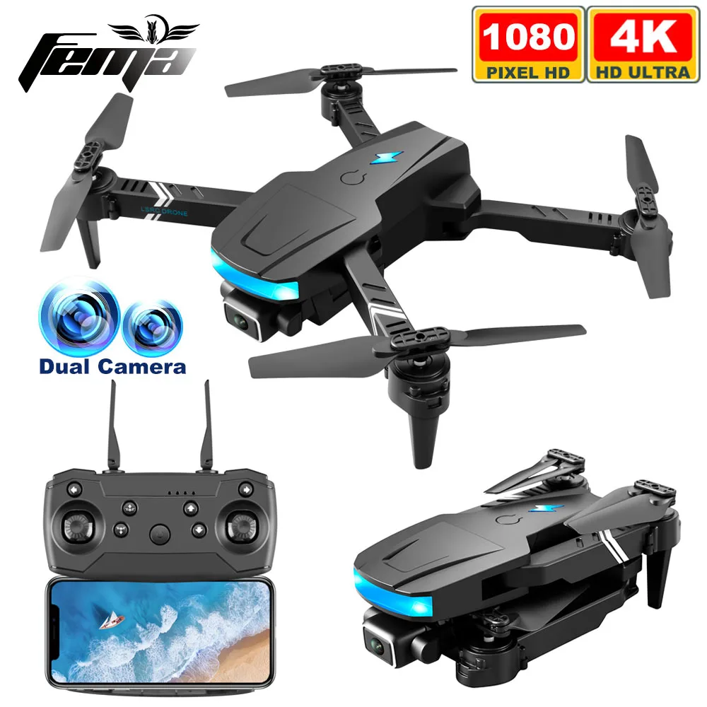 

FEMA Mini Drone with Dual Camera HD 4K Fpv Wifi Altitude Hold Foldable Quadcopter LS-878 Helicopter RC Drones Gift Toy VS E525