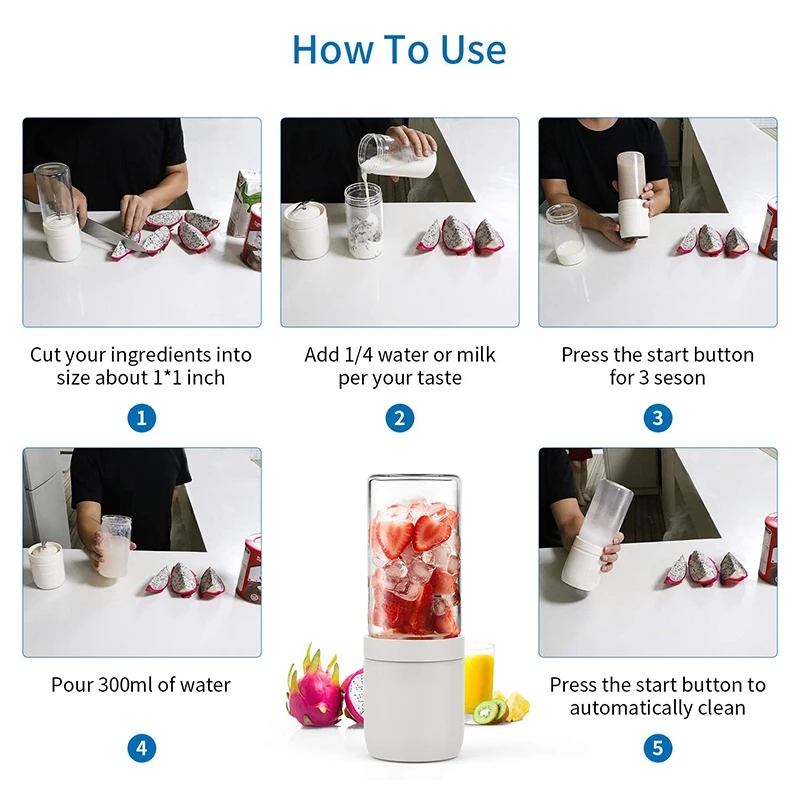 Портативный стеклянный блендер беспроводной персональный Jucier чашка с