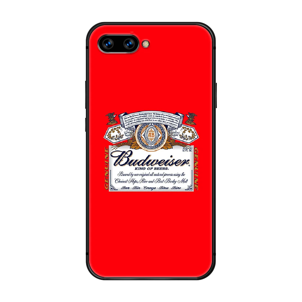 

Budweiser Phone Case Cover Hull For HUAWEI honor 8 8c 8a 8x 9 9a 9x V10 MATE 10 20 I lite pro black funda silicone Etui soft