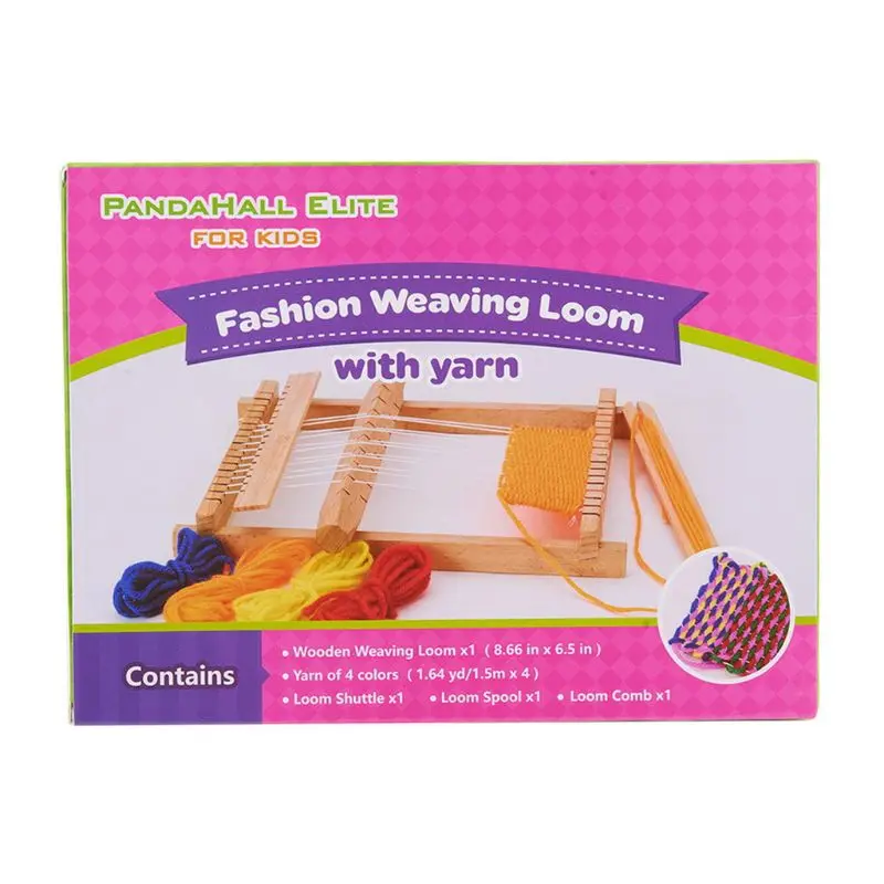 

Wood Children DIY Weaving Loom Hand Sewing Knitting Machine Kid Educational Toy 95AE Girls toys