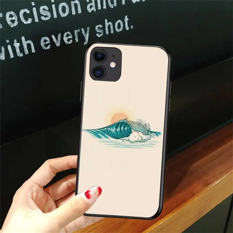 

Blue Wave Phone Case For Iphone 5 5S SE 6 6s 7 8 plus X Xr XS 11 12 Mini Pro Max Cover Fundas Coque