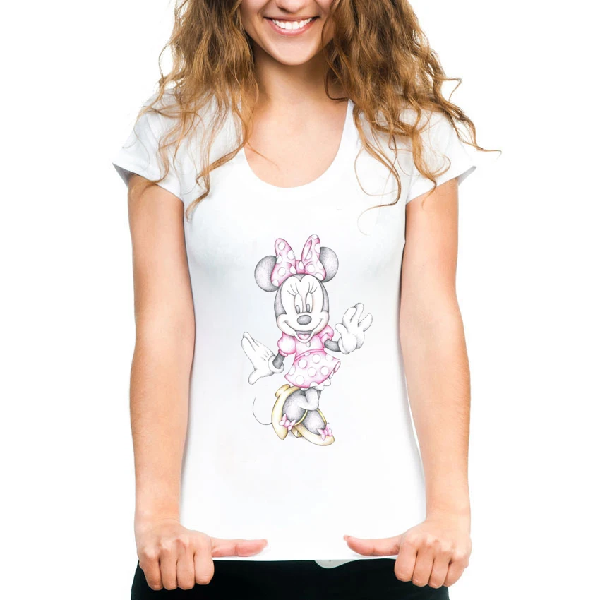 Летние топы женские милые свободные футболки мультфильм 3d печать футболка