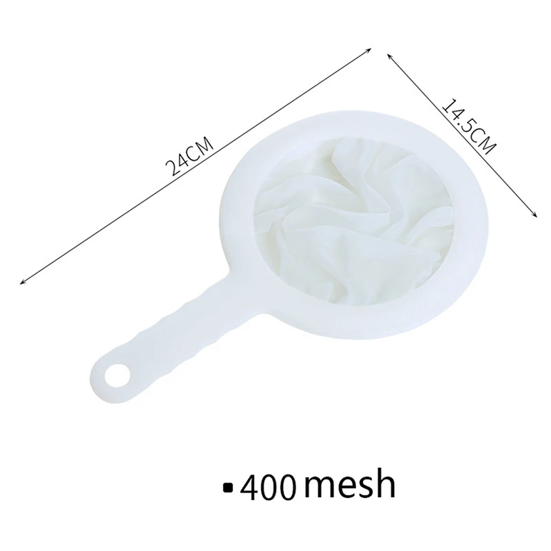Нейлоновый супер тонкий Дуршлаг сито 100 20 400 сетчатый фильтр с ручкой для чая