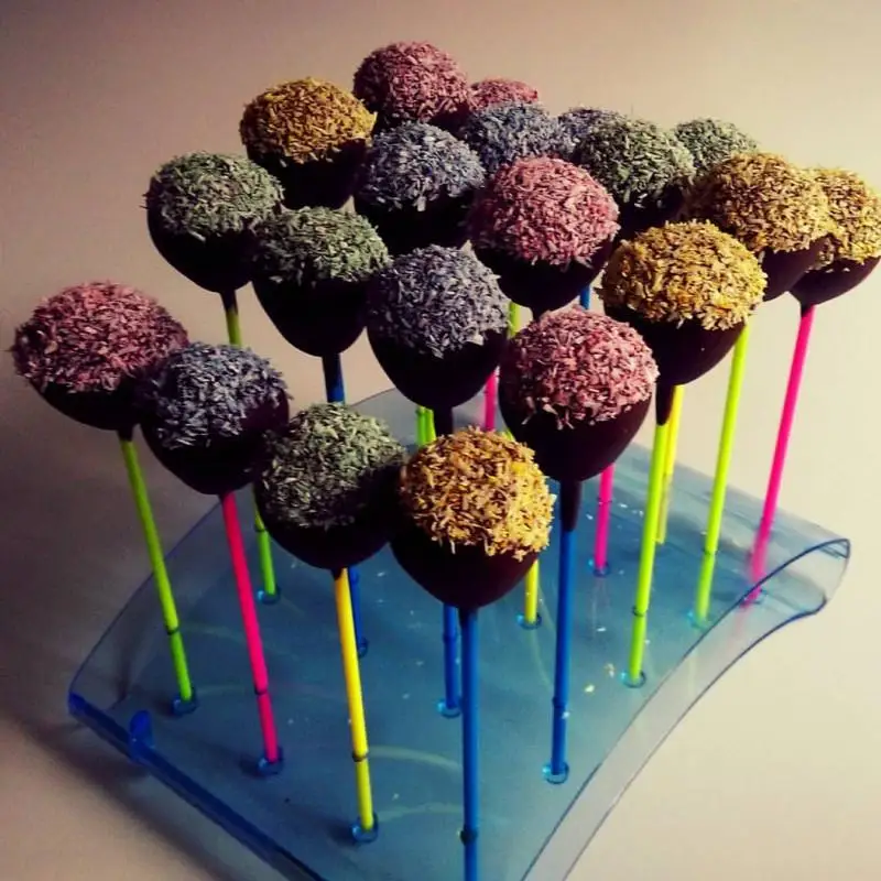 

Lollipop Display Stand 20 Hole Arc-shaped Lollipop Chocolate Dessert Sticks Holder for Wedding Party Christening Shop