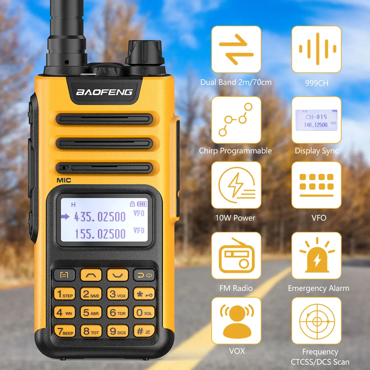Фото 2022 Baofeng UV-13 PRO Walkie Talkie 10W 8800mAh Type-C USB двухдиапазонный трансивер для любительской 2022 Baofeng UV-13 PRO Walkie Talkie 10W 8800mAh Type-C USB двухдиапазонный трансивер для любительской