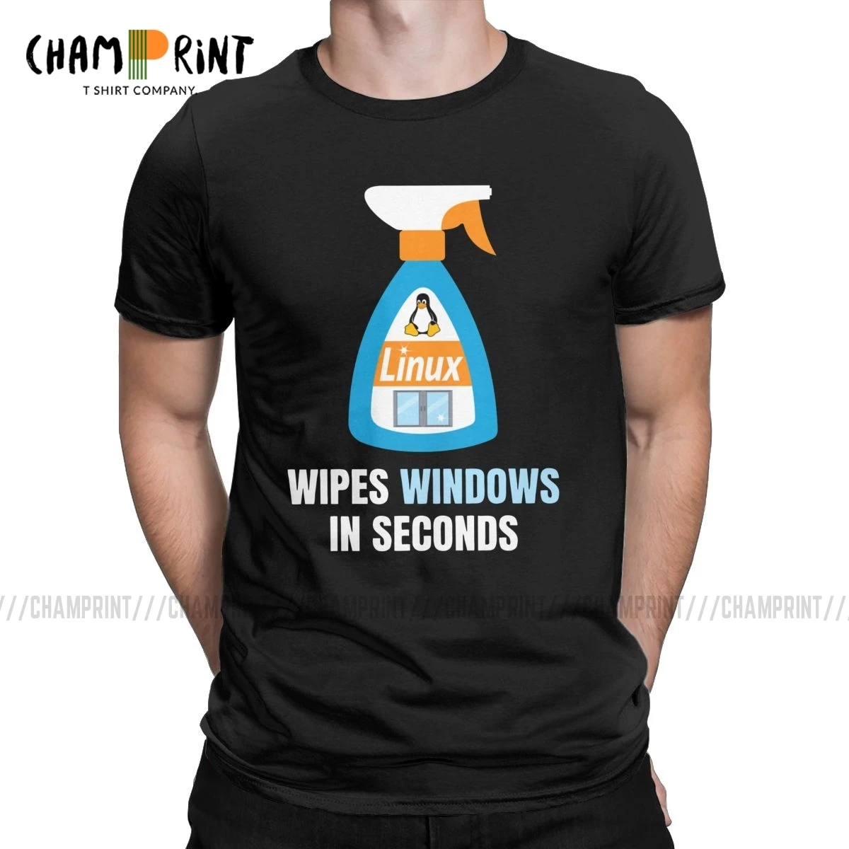 

Забавная футболка Linux Windows Cleaner, Мужская футболка с проектором одежды