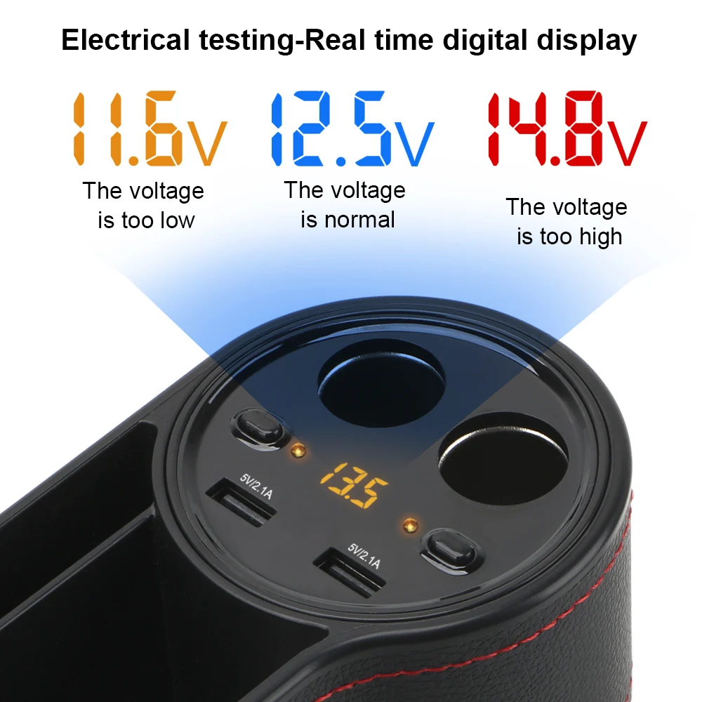 leepee car organizer seat crevice gaps storage box side slit pocket cigarette lighter phone holders accessories stowing tidying free global shipping