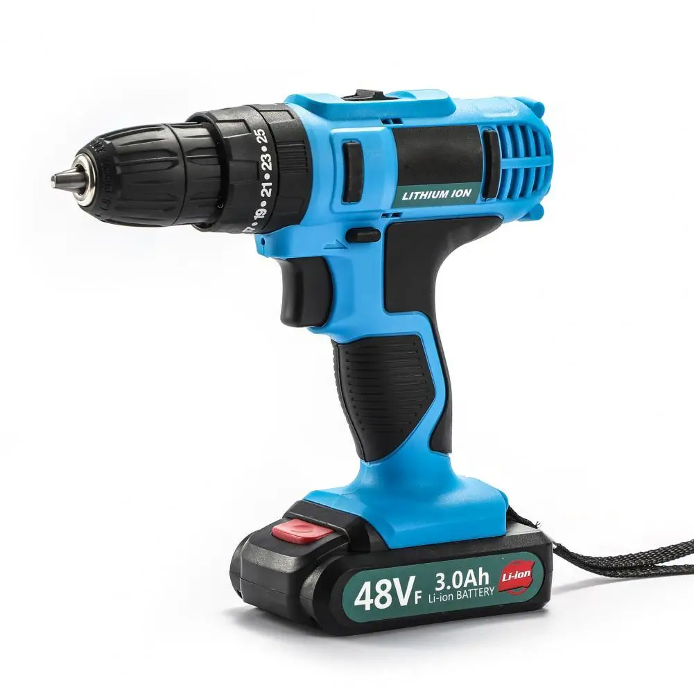 

48V Electric Drill Wireless Rechargeable Speed Variable Electric Screwdriver Drill Hand Tool AU EU UK US Plug