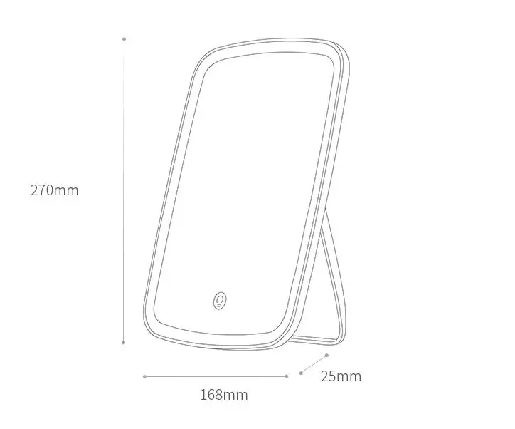 

xiaomi Mijia Makeup mirror led light portable folding light mirror dormitory home desktop portable mirror Smart product