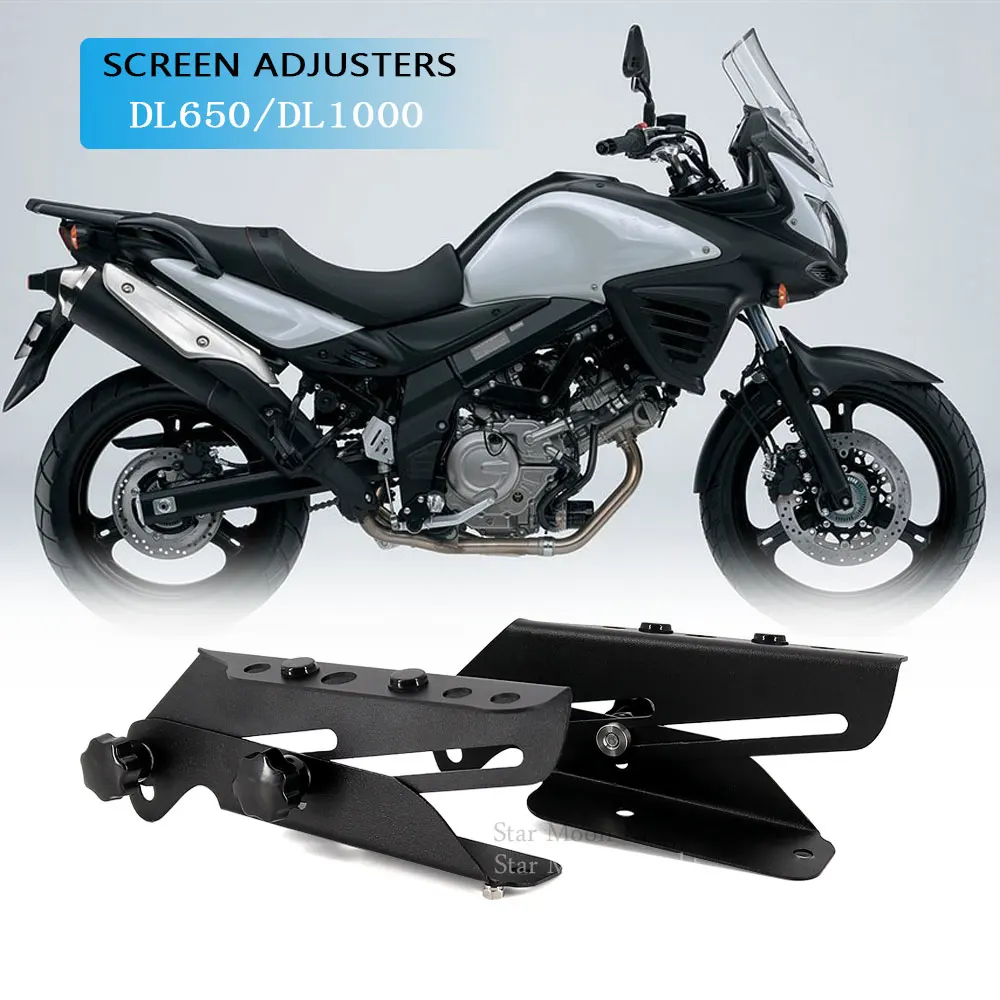 

Windscreen screen Adjusters CNC Windshield Bracket Support Holder kits For Suzuki Vstrom DL1000 V-strom DL650 DL 650 1000