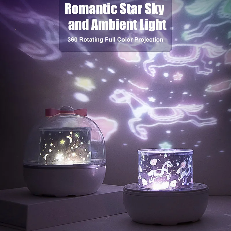 

Проектор ночного освещения Starry Sky, вращающаяся на 360 градусов Лампа, романтическая лампа для спальни, прикроватный светильник STSF666