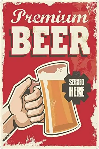 

Металлический знак Настенный декор, ретро пивной бар украшение для стен дома, паба гараж Алюминий Винтаж изображения опознавательных знако...