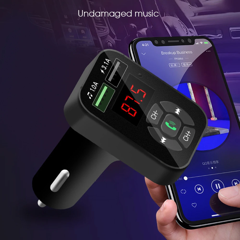JINSERTA V5.0 Bluetooth FM трансмиттер Автомобильный MP3-плеер TF 32G U диск воспроизведения