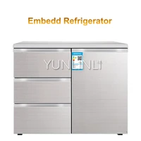 Refrigerator Household Horizontal Kitchen Embedded Three-Drawer Side-By-Door Direct Cooling Refrigerator Freezer