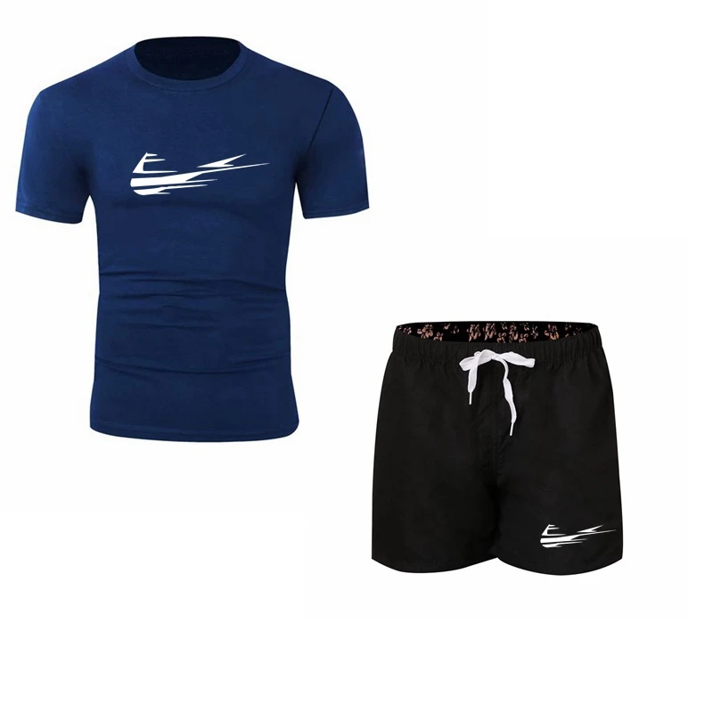 

Men's Tracksuit Summer Clothes Sportswear Two Piece Sets T Shirt Shorts Brand Track Clothing Male Sports Jogging Pants T-shirt