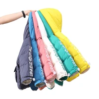 2020 Girls and Boys Clothing Korean Style Short Design Hooded Warm White Duck Down Winter Jacket 6 Colors