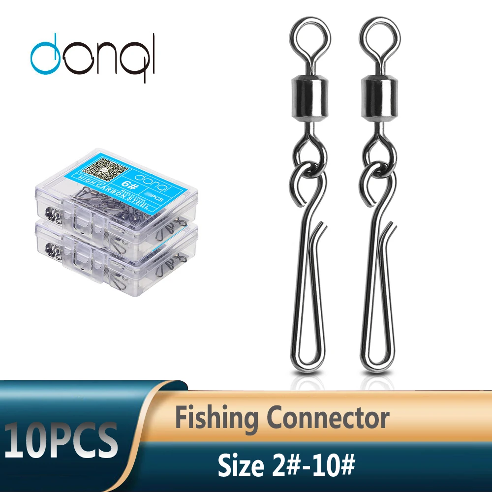 Рыболовные Вертлюги DONQL 10 шт./коркоркорт соединитель блокировка штифта 2 # вертлюг