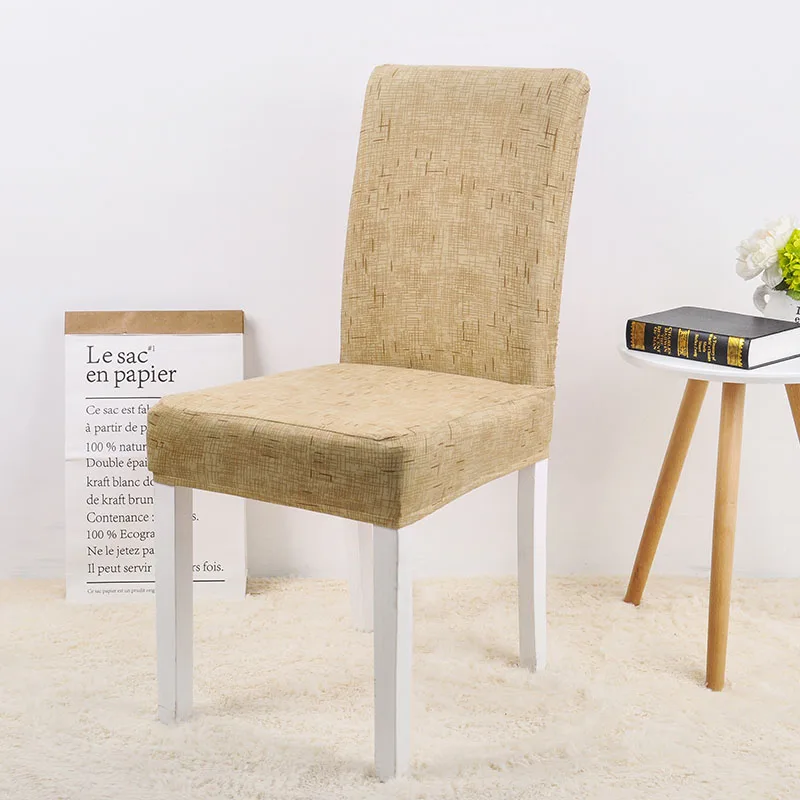 Растягивающийся однотонный клетчатый чехол на спинку стула|Чехлы стулья| |