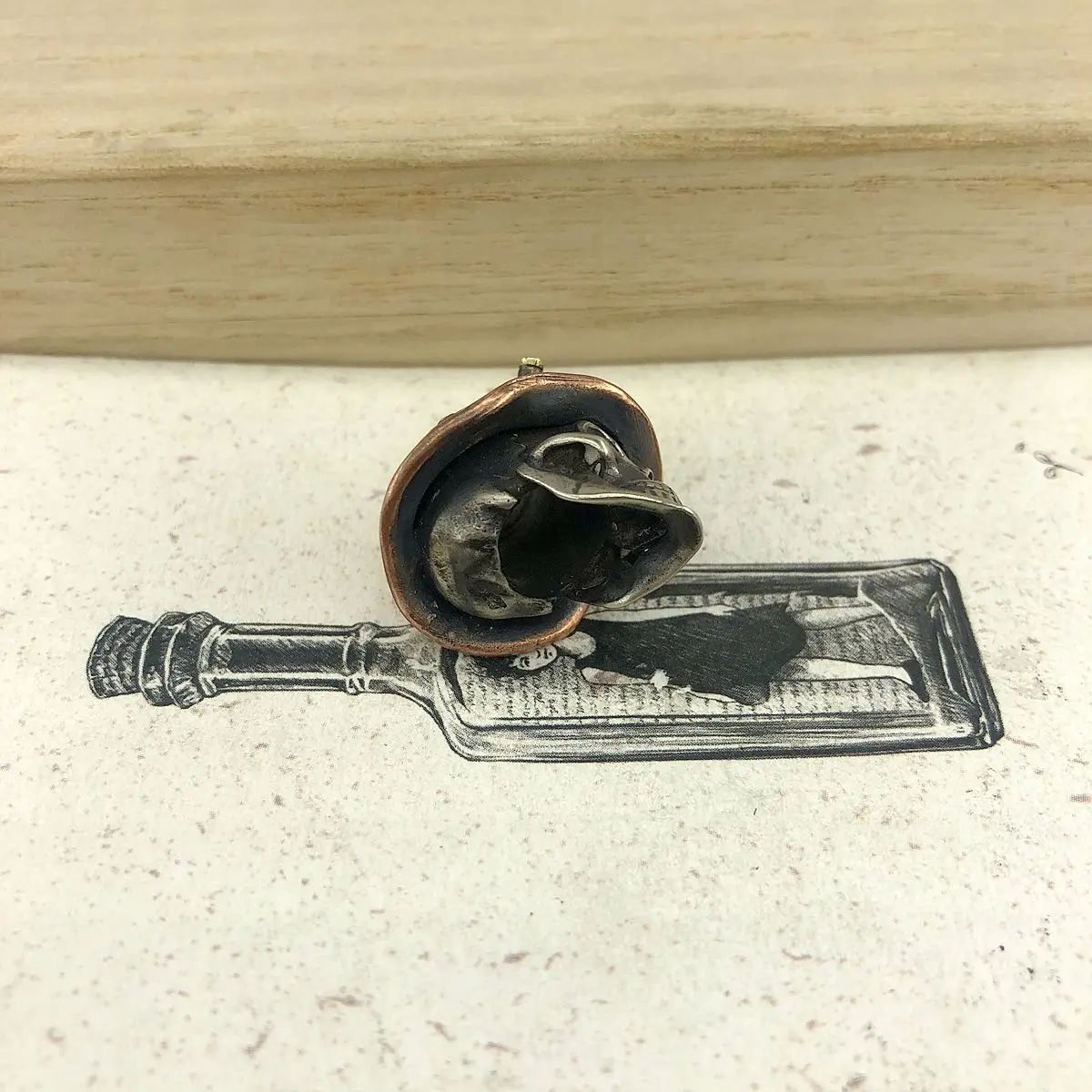 Outdoors DIY Tools EDC Brass Copper World War Helmet Skull Knife Beads Lanyard Pendants Key Rings Accessories | Спорт и развлечения