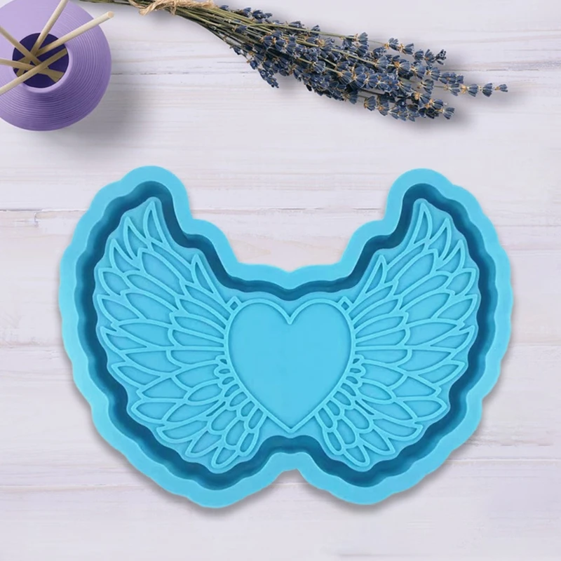 

Love Heart Wing Jewelry Organizer Epoxy Resin Mold Storage Box Casting Silicone Mould DIY Crafts Home Decorations Mold