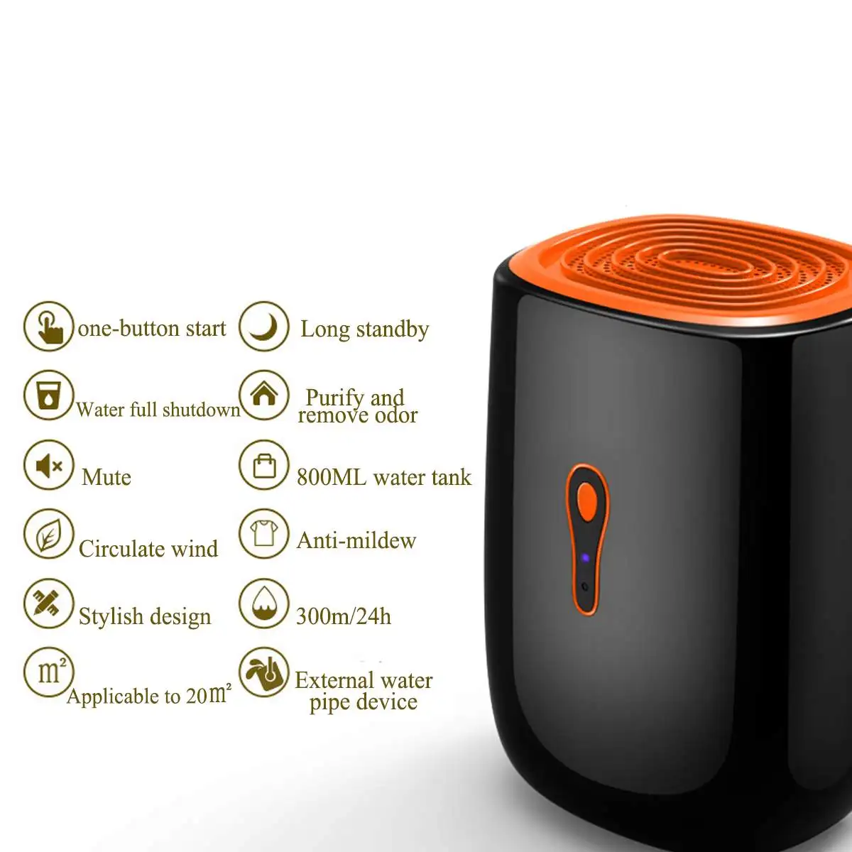 Осушитель воздуха Becornce 800 мл 25 Вт с низким уровнем шума|Осушители воздуха| |