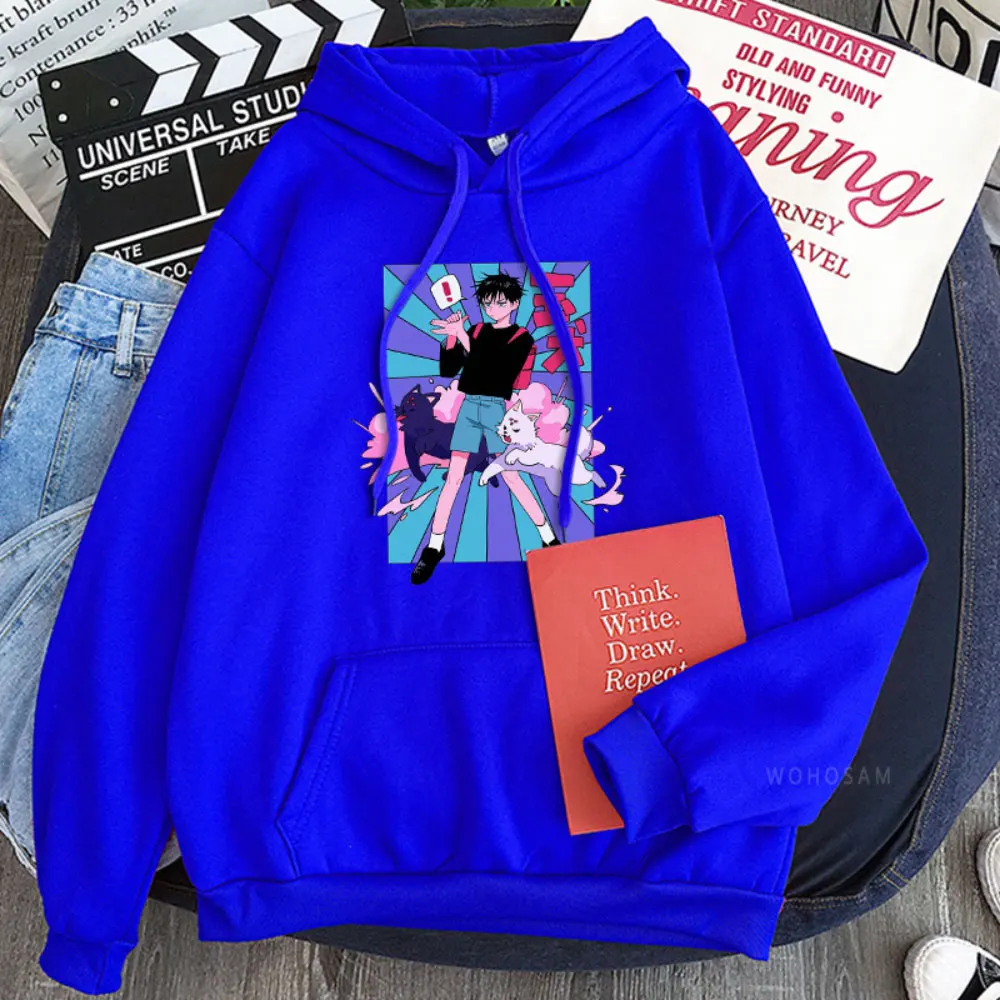 

ZOTTSOZ Harajuku Casual Loose Japanese Anime Print Hoodie Sweatshirts Women Men 2021 Fashion Fleece Streetwear Hooded Pullovers