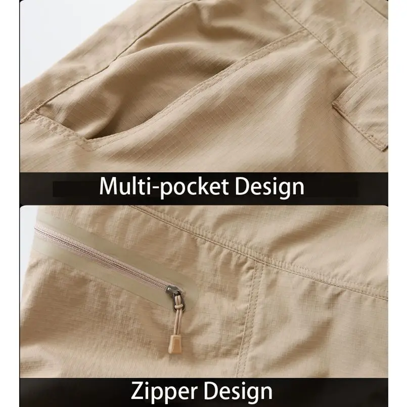 

Men Waterproof Cargo Shorts Summer Cool Beach Shorts Outdoor Tactical Shorts Male Hunting Fishing Hiking Shorts Loose Trousers