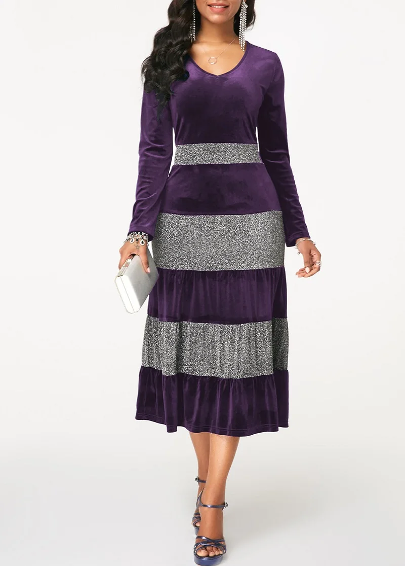 Длинные рукава в стиле пэчворк Оборки по краям цвет: бархат плиссированное