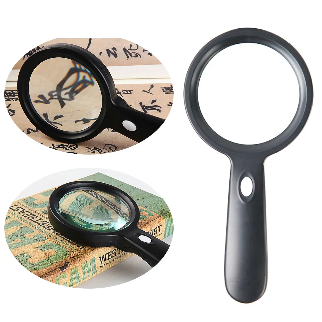 

Magnifier 10X HandHeld Magnifying Loupe Reading Glass Lens Exquisite Workmanship For Inspecting Jewelry Checking Maps