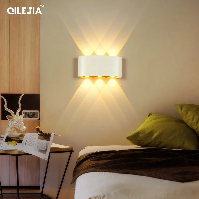 Белые черные настенные светильники алюминиевый абажур осветительный прибор для