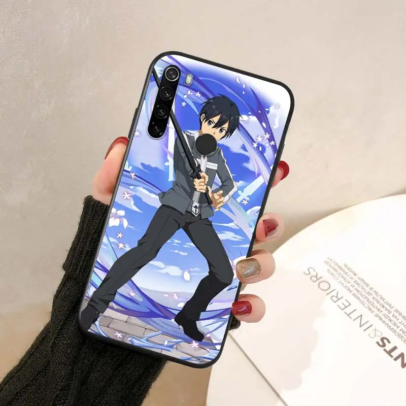 

Bright Black Cover Sword Art Online For Xiaomi Redmi Note 9 9S Max 8T 8 7 6 5 Pro 5A 4X 4 Silicone Soft Phone Case