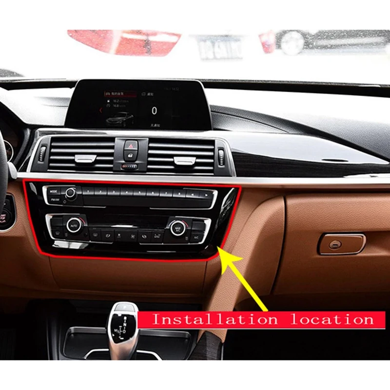 

3 Pcs Car Accessories: 1 Pcs ABS Plastic Center Decoration Frame Trim & 2 Pcs Steering Wheel Fiber Patch Modification