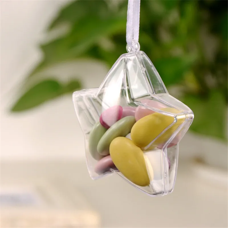 5 шт. прозрачные пластиковые шарики в форме звезд/влюбленных|Украшения своими