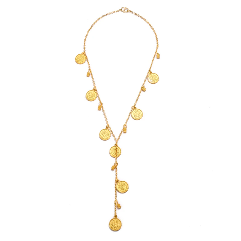 

Bohemia Style Jewelry Gold Women Coin Tassel Pendant Necklace Pendant On Neck Choker Gold Color Necklace
