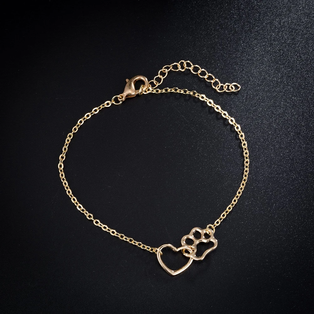 Женский браслет с подвесками в виде кошек и собак|Цепочки браслеты| |