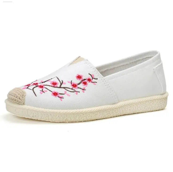 Парусиновая обувь на нескользящей плоской подошве льняная в рыбацком стиле для