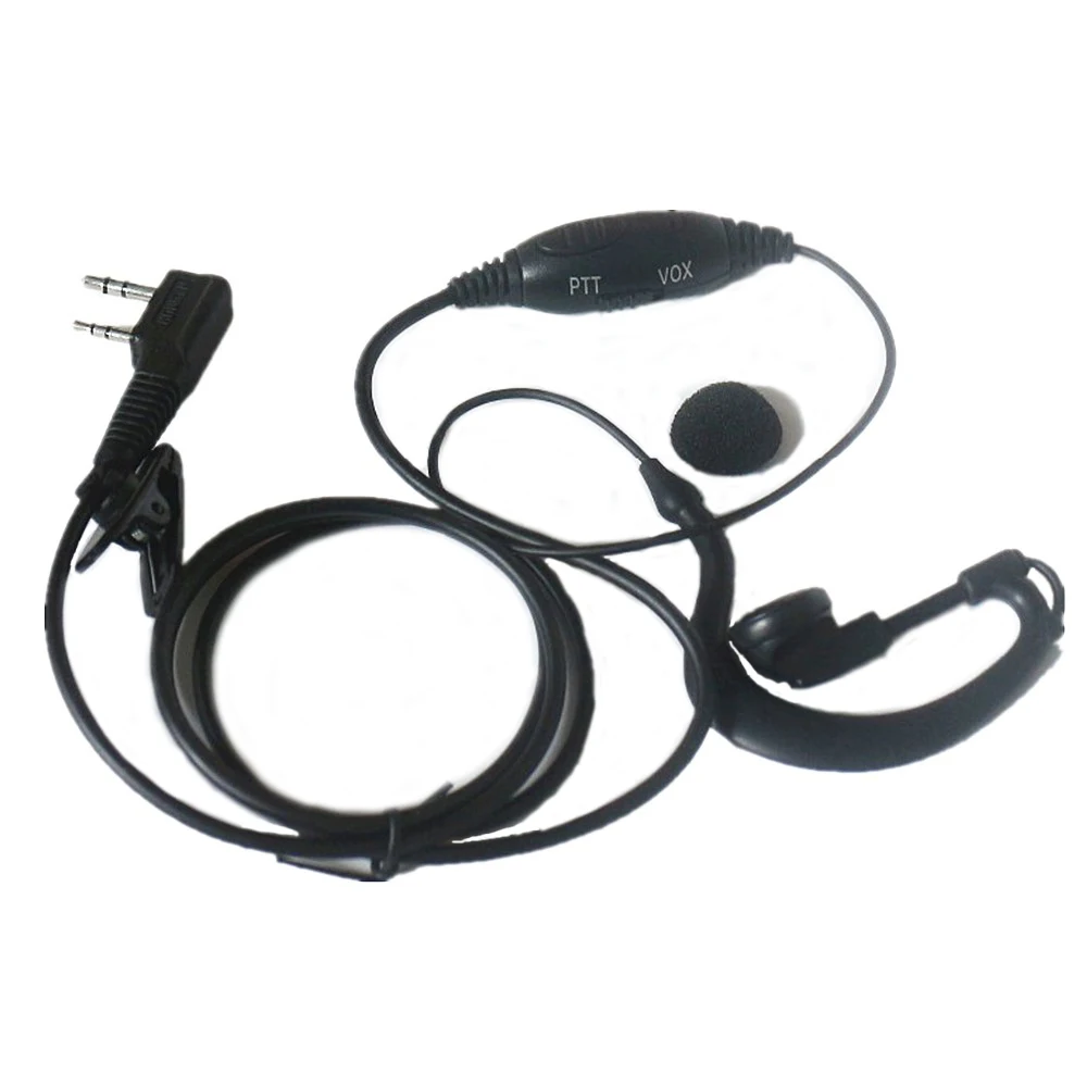 10xG ушной крюк гарнитура наушники безопасности VOX/PTT Mic для Kenwood 2/двухстороннее