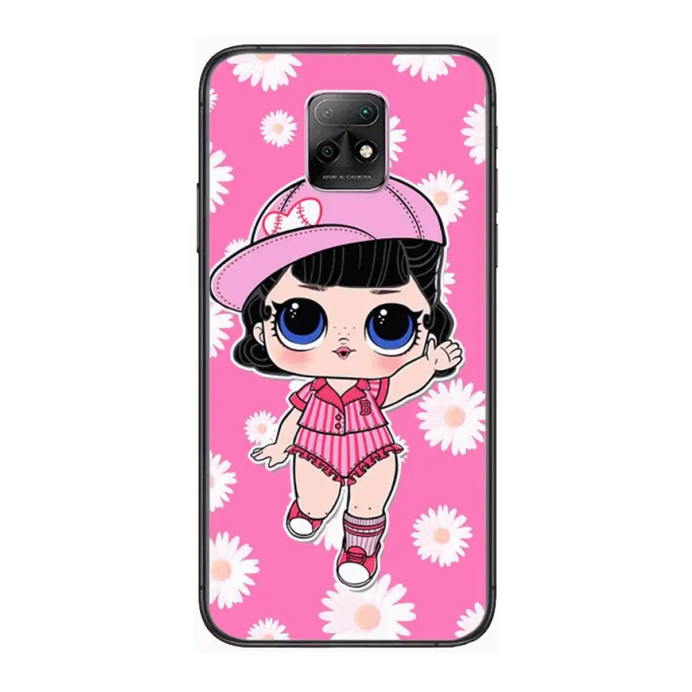 

lol boneca bonito menina Phone Case For XiaoMi Redmi 10X 9 8 7 6 5 A Pro S2 K20 T 5G Y1 Anime Black Cover Silicone Back Pretty