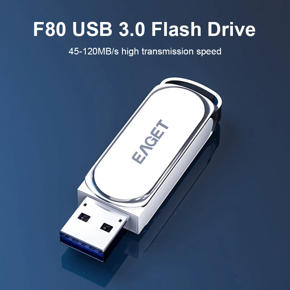 

Eaget F80 многофункциональный металлический USB флеш-накопитель, U-диск, высокая скорость, 32 ГБ/64 Гб/128 ГБ/256 ГБ, USB 3,0, карта памяти, мини-флешка для П...