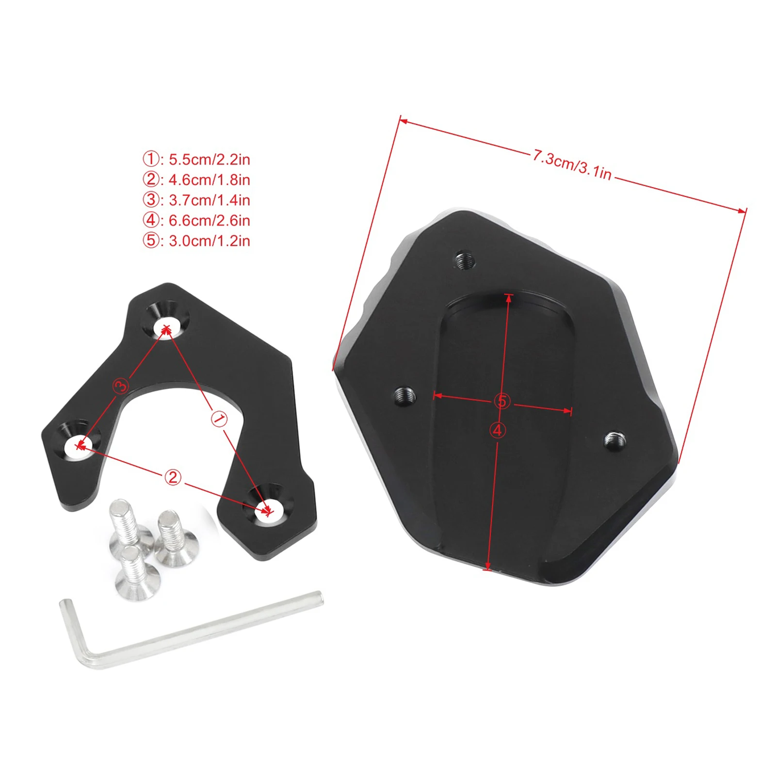 Side Stand Enlarge Kickstand For Yamaha FJR1300 FJR 1300 2001-2019 Motorcycle Accessories Sidestand Extension Pad Support Plate |