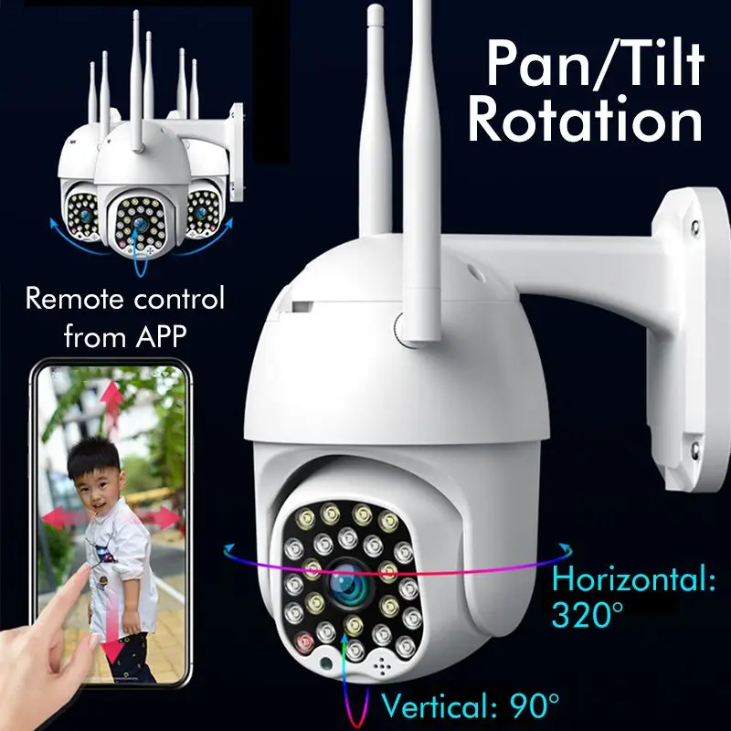HD 1080P наружная скоростная купольная Водонепроницаемая Wifi ip-камера 500 Вт