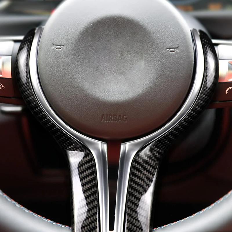 Купить Накладки на рулевое колесо из углеродного волокна для BMW F87 M2 F80 M3 F82 M4 F10 M5 M6 F06 F12 F13