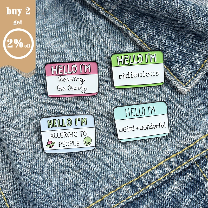 Fun диалога эмали штырь Роман броши &quotЦитата&quot Сумка Одежда отворотом футболка с