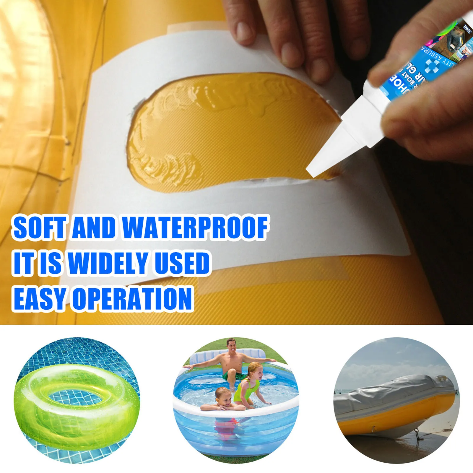 Клей для надувной лодки ПВХ ремонтный клей надувных бассейнов плавательных