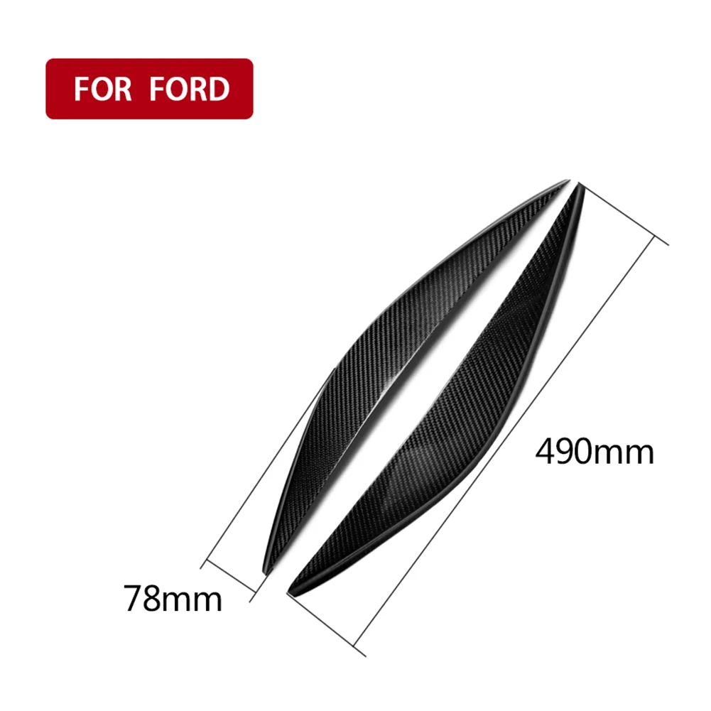 

VODOOL 2Pcs Car Headlights Eyebrow Eyelid Cover Trim Car Styling Decoration Carbon Fiber for Ford Fiesta MK6 2002-2005 Accessori
