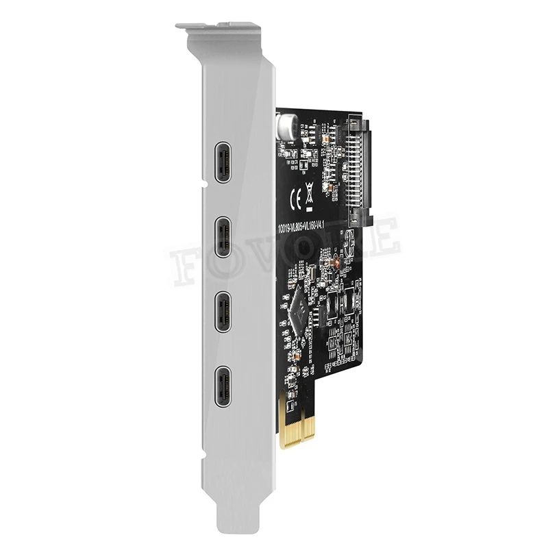PCI express на 4 порта Type-C USB3.1 Расширительная карта 5 Гбит/с высокоскоростной адаптер