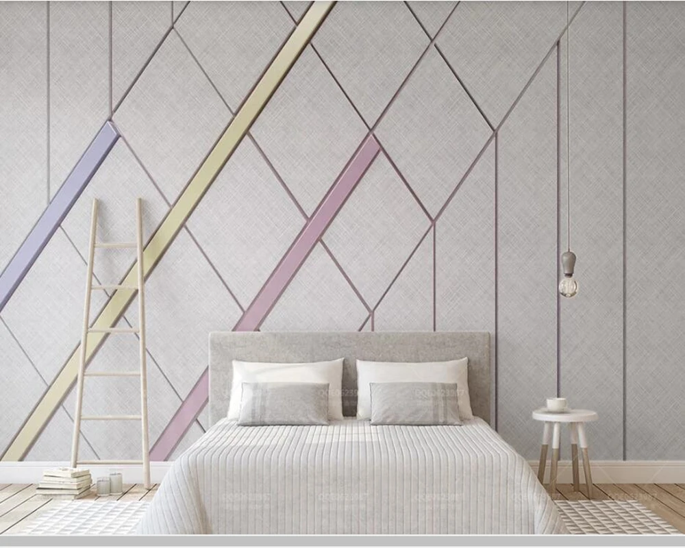 

Papel de parede Nordic cloth pattern color stripes 3d geometric wallpaper,living room bedroom wall papers home deocr mural