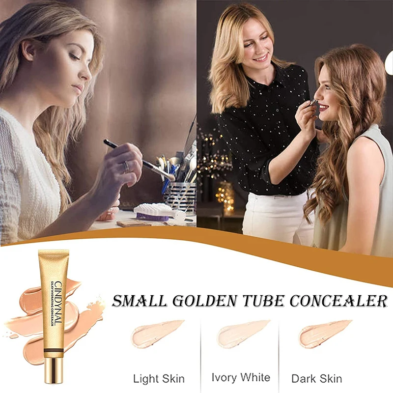 

20ml Little Gold Tube Silky Moisturizing Concealer For Scar Makeup And Acne Concealer ZGOOD