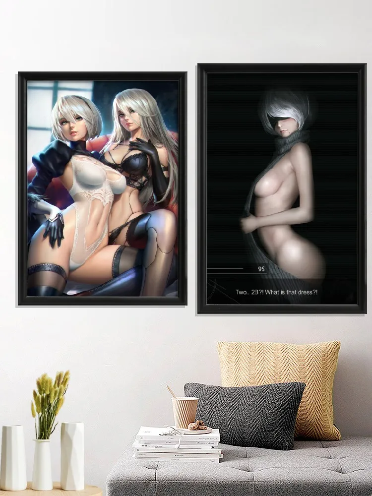 

Картина Nier Automata Yorha No 2 Type B Bareback, доска для приставки горничной Playstation, настенное искусство HD, домашний декор, плакат модульный