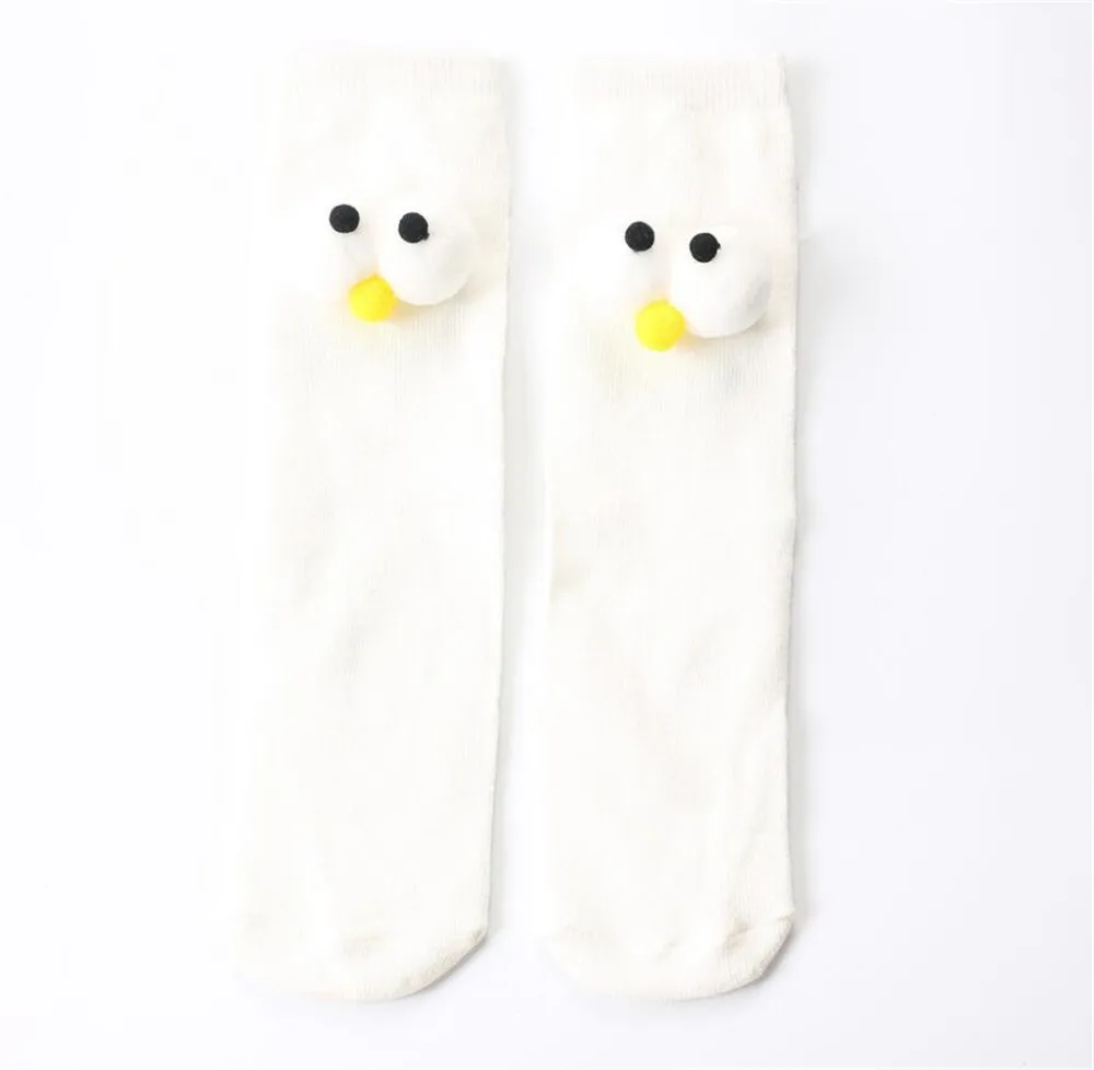 1 пара модные хлопковые носки унисекс для малышей с большими глазами мягкие